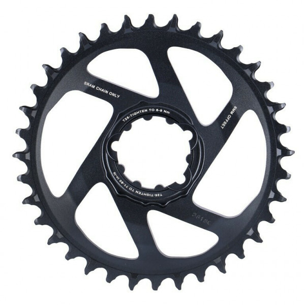 Placa pedalier Sram X-Sync2 SL Eagle 36T, gri, aluminiu, offset 6mm, DM, 12V