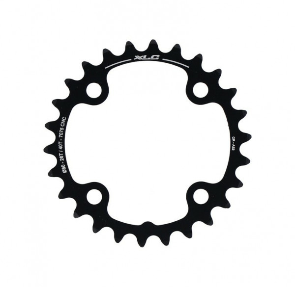 Placa pedalier XLC Chainring CR-A22 Sram 2x10V, 80mm, 26T