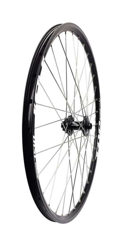 Roata fata, Remerx Top Disc, 584x19, (650B), 27,5x19, dubla, simplu capsata, neagra, 32 spite Sapim Leader, butuc alu Fastace DA207F rulmenti, negru, ax M15x100mm (non-boost)