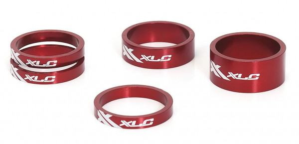 Set distantiere cuvetarie XLC AS-A02, 3 x 5, 1 x 10, 1 x 15, 1 1/8" red