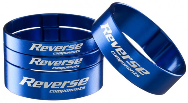 Set distantiere Reverse Ultra-Light 1.1/8 aluminiu albastre