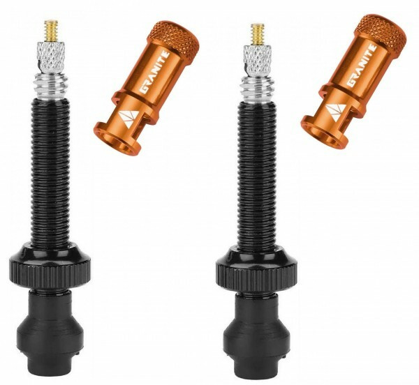 Set valva Granit + capacel Granit Juicy, alu CNC, 44mm (2buc/set)-valva neagra/capacel portocaliu