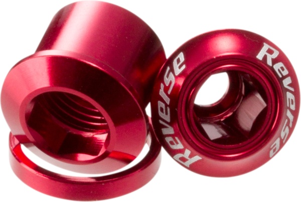 Șurub pentru foaie angrenaj Reverse Chainring Bolt, Rosu