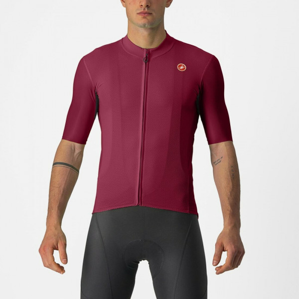 Tricou cu maneca scurta Castelli Endurance Elite Visiniu