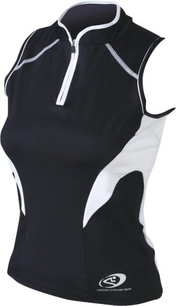 Tricou Shimano indoor fara maneci femei negru/alb