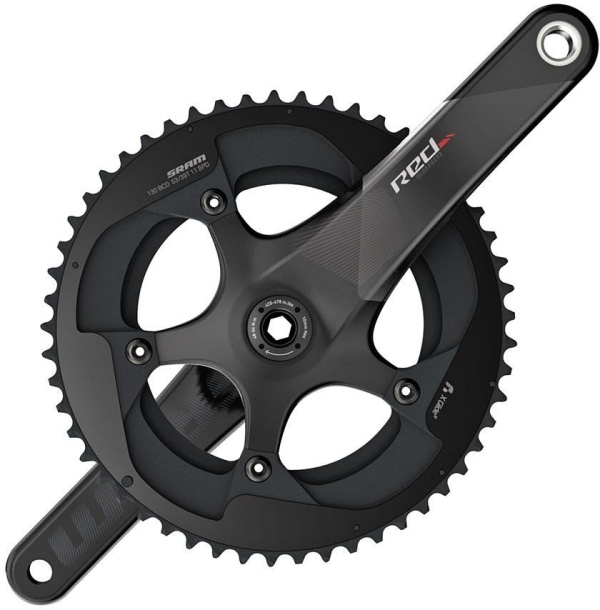 Angrenaj SRAM Red Exogram, 50-34T, 2x11, lungime brat 172,5 mm, BB386, fără rulmenți, Negru