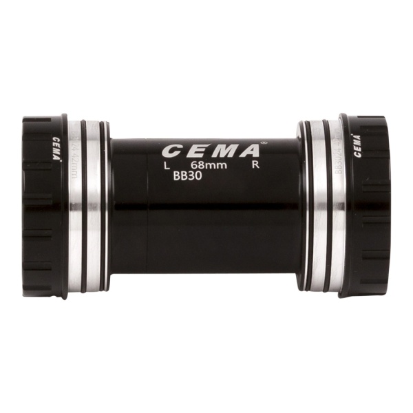 Butuc pedalier CEMA BB30 Interlock, negru, SRAM GXP, rulmenți inox, 24–22 mm