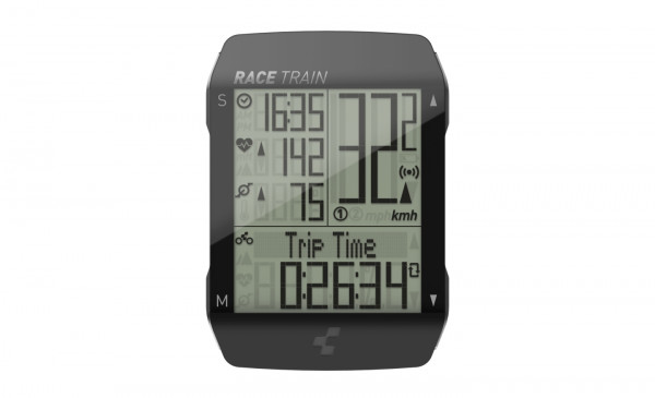 Ciclocomputer Cube Race Train negru antracit metalic