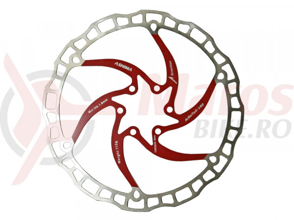 Disc frana Ashima ARO-08 180mm rosu