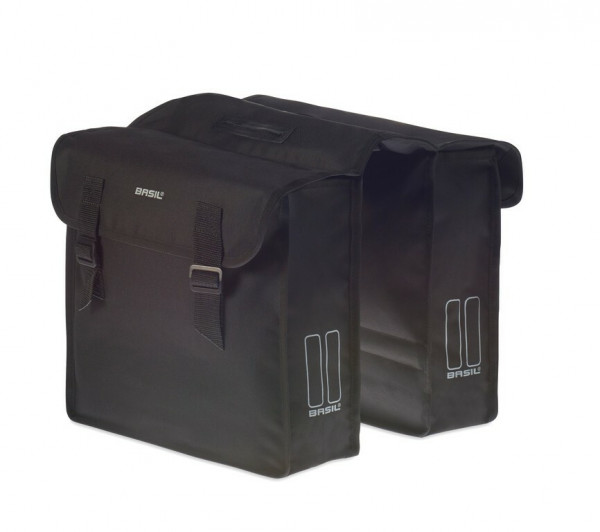 double bag Basil Mara black, 35x10x33cm, 26l