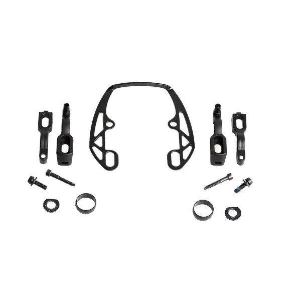 EVO2 adapter, for one brake, black, incl. EVO2 mounting plate, black (PU = 1 piece)