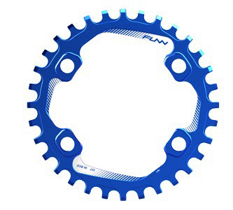 Foaie angrenaj funn Solo 96 30T Shimano Asymetric BCD 96 mm albastra