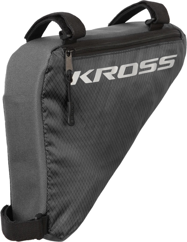 Geantă triunghiulară Kross Triangle Bag, montaj pe cadru, gri