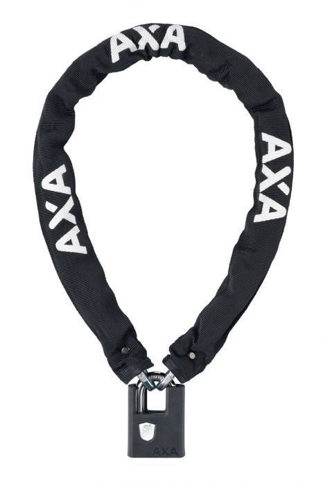Incuietoare cu lant AXA Clinch 105x7.5 Black soft