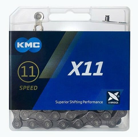 Lant KMC X11, 11 viteze, 1/2 x 11/128 118L Silver