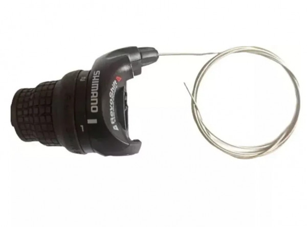 Maneta de schimbator Shimano Tourney SL-RS31-LN, 3 vit. (friction) Revo Shifter, cablu 2050mm, cu O.G.D.D (window type)