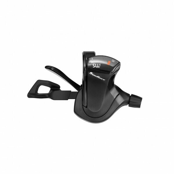 Maneta schimbator Sunrace DLMS33 RT, Trigger, 10 vit, neagra, AM