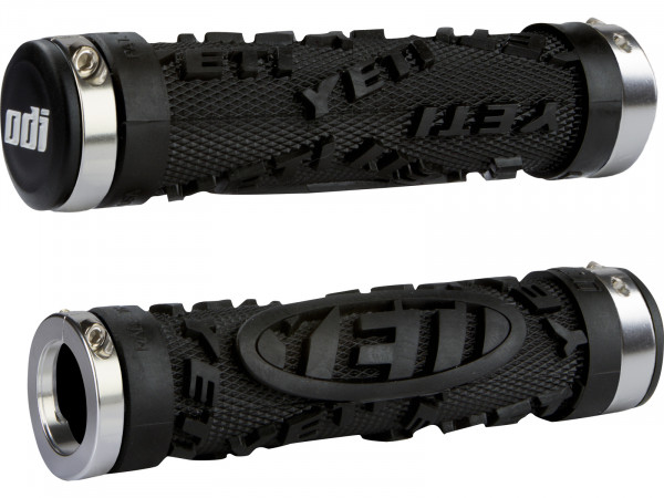 Mansoane ODI MTB grips Yeti Hardcore Lock-On, 130 mm, negru-silver