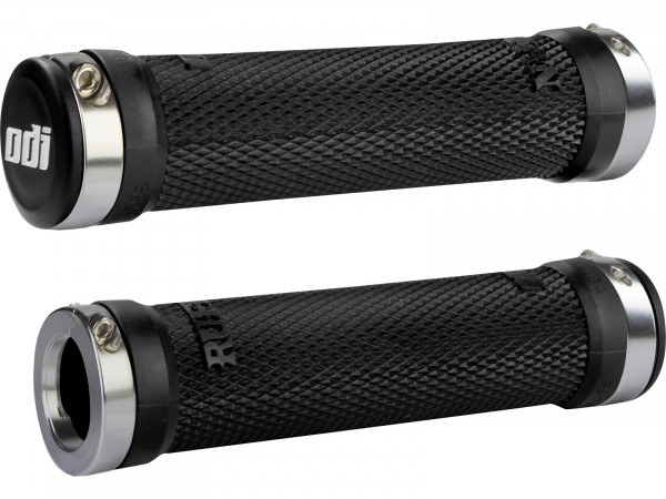 Mansoane ODI MTB Ruffian Lock-On, 130 mm, negre-silver