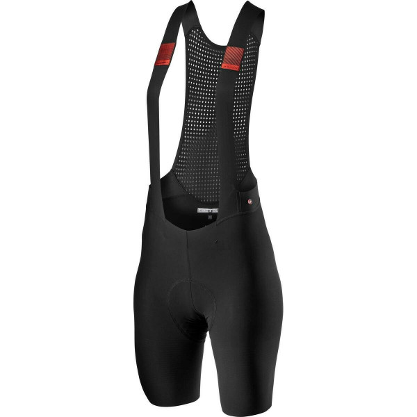 Pantaloni scurti cu bretele Castelli Premio Black W, de dama, Negru