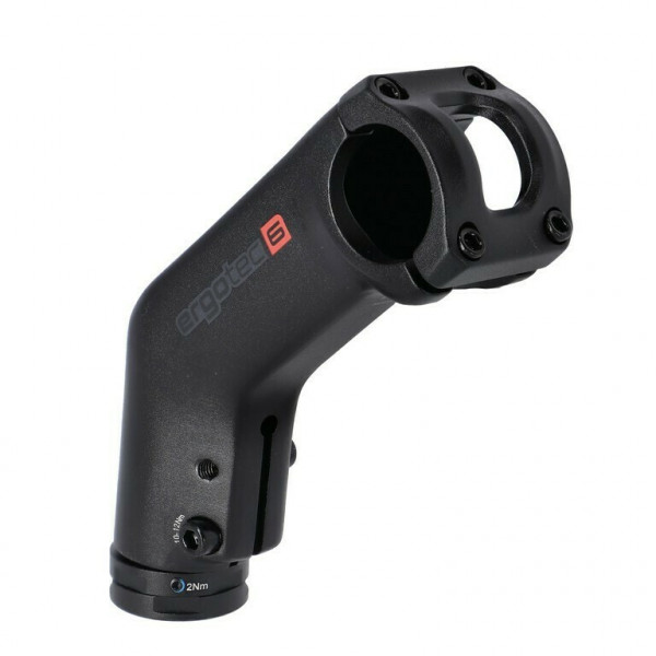 Pipa Ergotec High Barracuda 6 aluminiu, negru, 1 1/8", 31.8mm, 110mm, 45