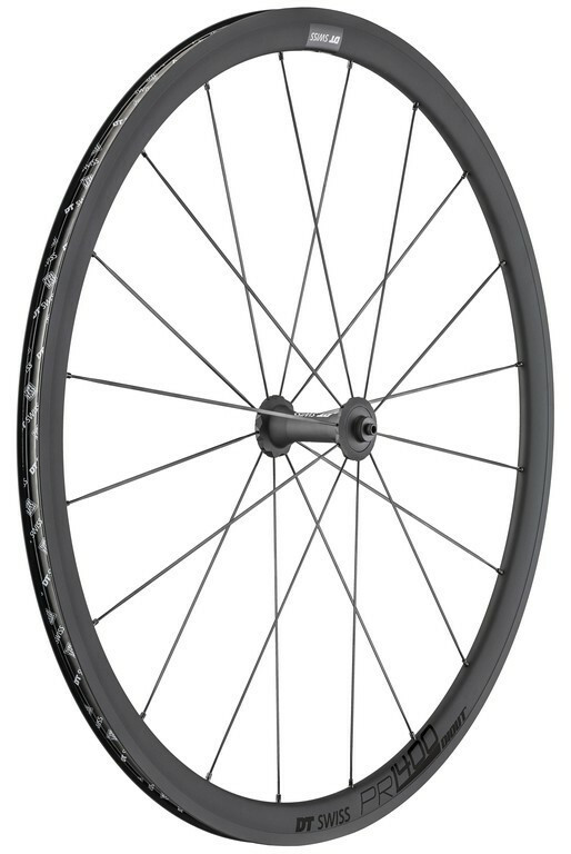 Roata fata DT Swiss PR 1400 Dicut 32 Oxic 28"/18 graphite, 100/5mm QR