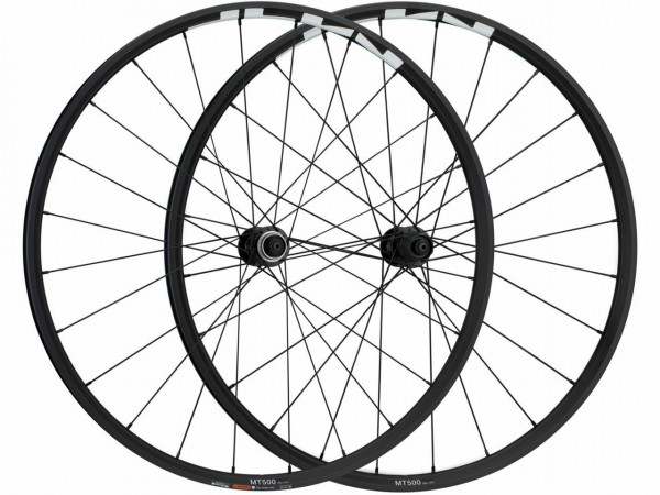Set roti Shimano WH-MT500-27.5 27.5" 24h center lock Old 100/135mm QR spate 173mm janta clincher