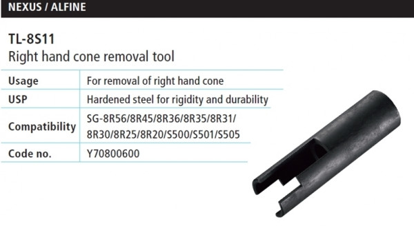 TL-8S11 scula pentru demontarea conului dreapta Shimano