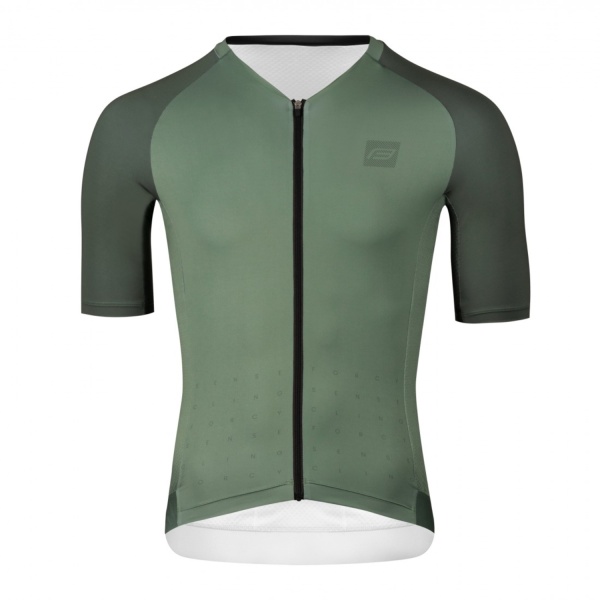 Tricou Ciclism Force, Script, Maneci Scurte, Verde