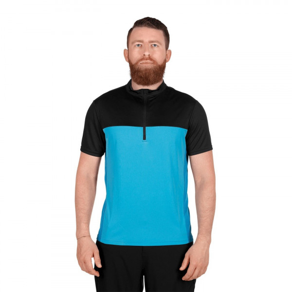 Tricou ciclism Square Active S/S albstru/negru