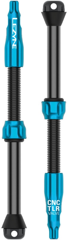 Valvă tubeless Presta CNC Pro Lezyne, 80 mm, Albastru