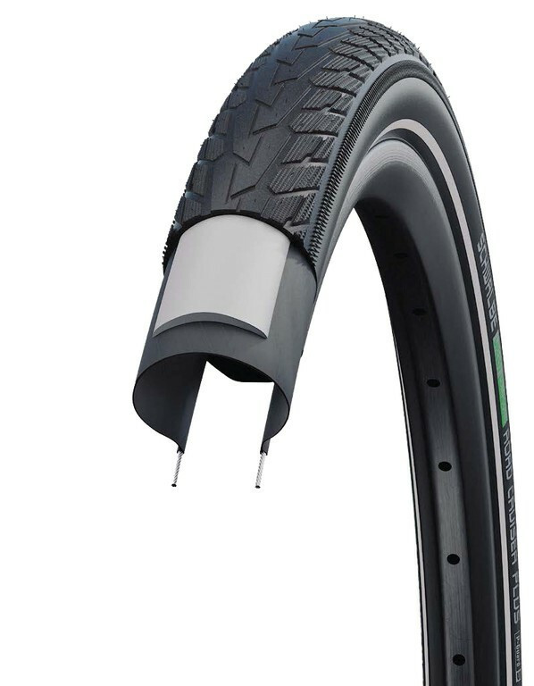 Anvelopa Schwalbe Road Cruiser Plus HS484 26x1.75" 47-559 blk-RTSkin PG Green E-25