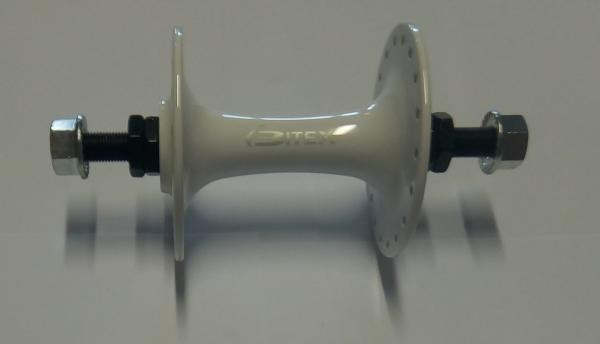 Butuc fata Bitex TKF10 Fixie-Track alu 36H 2 rulmenti alb