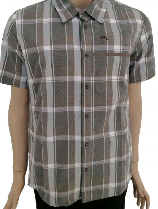 Camasa Shimano transit check button up short sleeve morel