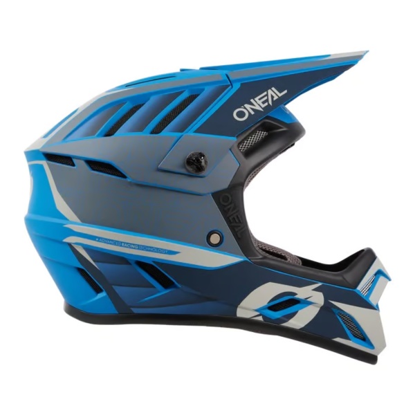 Casca O'Neal Backflip Eclipse, Full Face MTB, Sistem Inchidere Fidlock, Standard de Sigurata ASTM Certificat, Culoare Gri - Albastru