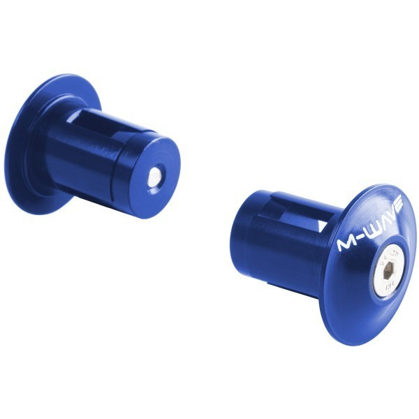 Dopuri ghidon M-Wave alu albastru anodizat 17,5-19,5mm