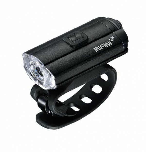 Far Infini I-280P Tron 100, 1 led 3Watt, 4 functii, montare ghidon/casca,USB, negru