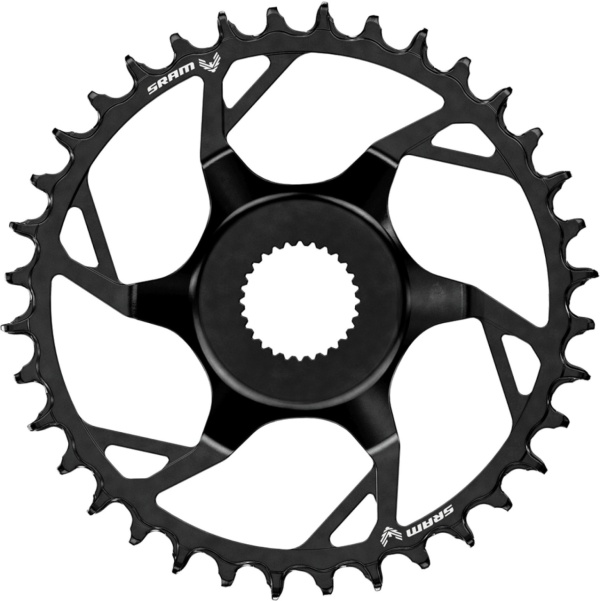 Foaie angrenaj SRAM T-Type Eagle pentru Bosch, 38T, Direct Mount, aluminiu, negru, 12 viteze