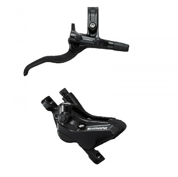 Frana pe disc set asamblat Shimano, J-KIT, BL-M4100(R), BR-MT420(R), fara adaptor, placute resin, furtun SM-BH90-SS 1700mm negru