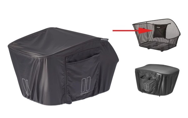 Husa ploaie pentru cos Basil size M for RW baskets, Icon, Bold black