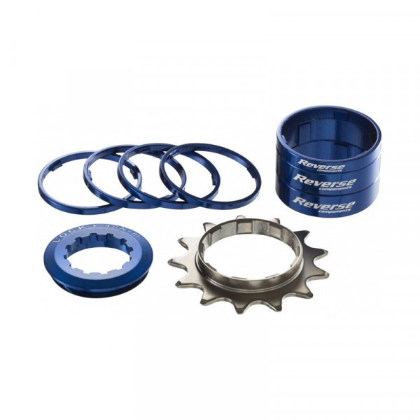 Kit single speed Reverse 13T albastru inchis