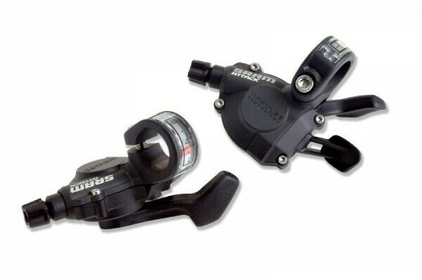 Manete schimbator Attach Trigger, 2:1 Shimano, argintii ,9+3 vit, box