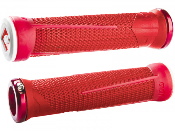 Mansoane ODI MTB AG1 Signature Lock-On 2.1 red-fire red, 135 mm red clamps