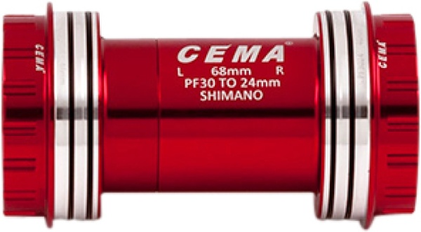 Monobloc CEMA PF30 Interlock, SRAM GXP, Ceramic, 24 - 22 mm, Roșu