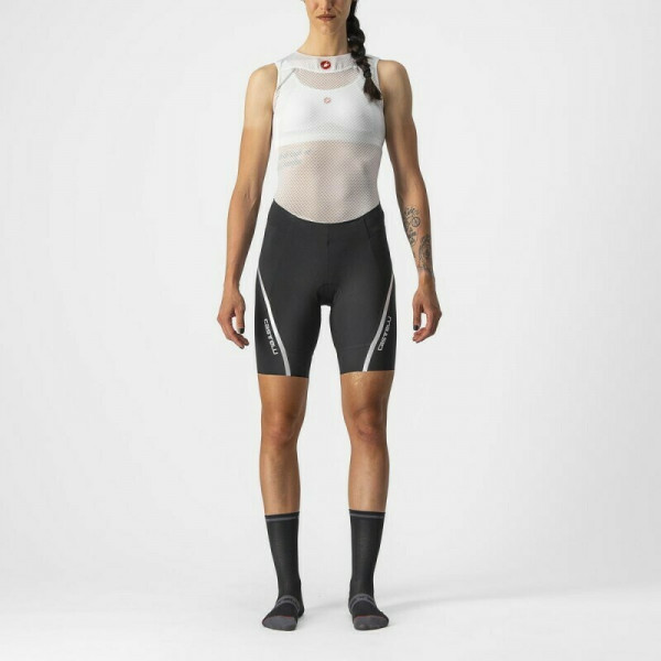 Pantaloni scurti Castelli Velocissima 3, de dama, Negru/Argintiu
