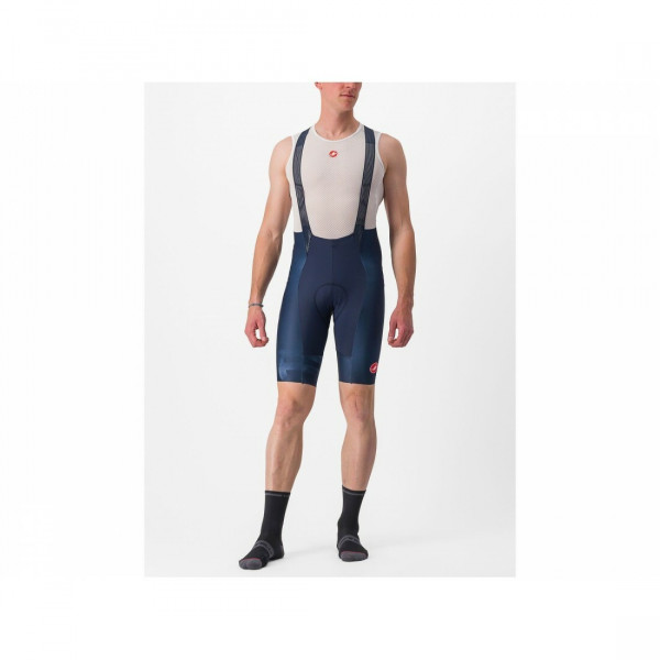 Pantaloni scurti cu bretele Castelli Free Aero RC Kit Bleumarin/Alb