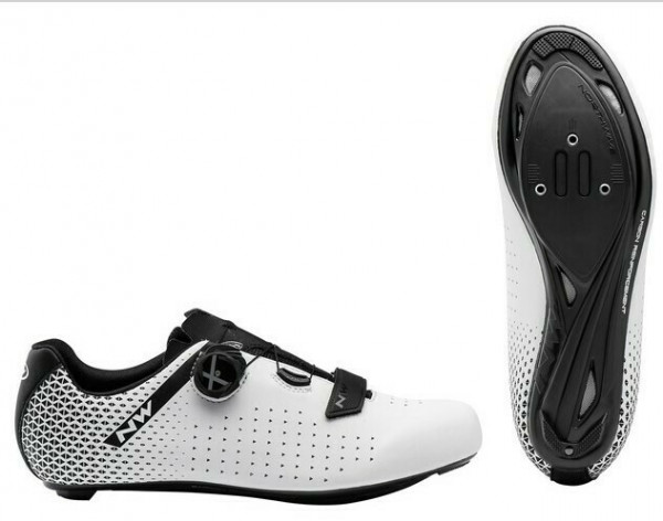 Pantofi Northwave Road Core Plus 2 White/Black