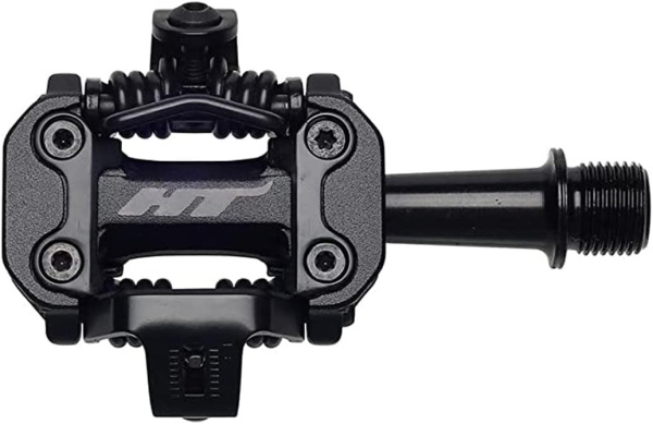Pedale HT Components M2, Clipless, CNC Prelucrate, Cleme X1E/X1 Incluse, 305G,Negru
