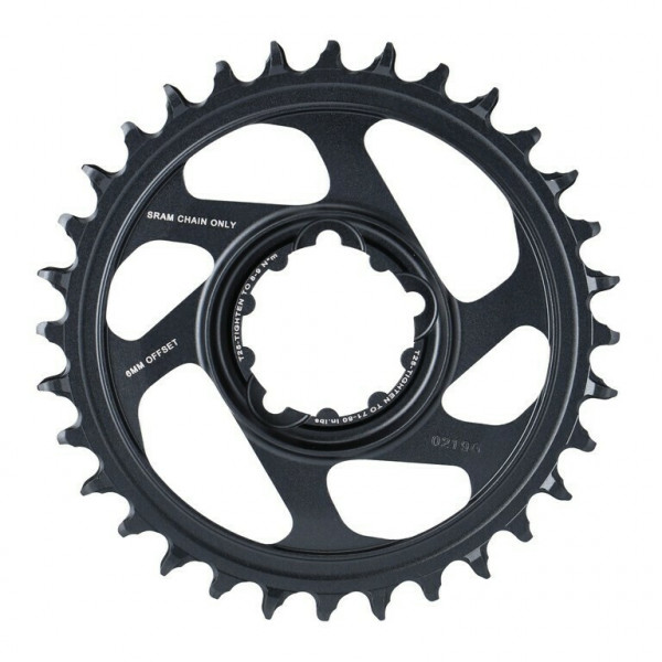 Placa pedalier Sram X-Sync2 SL Eagle 32T, gri, aluminiu, offset 6mm, DM, 12V