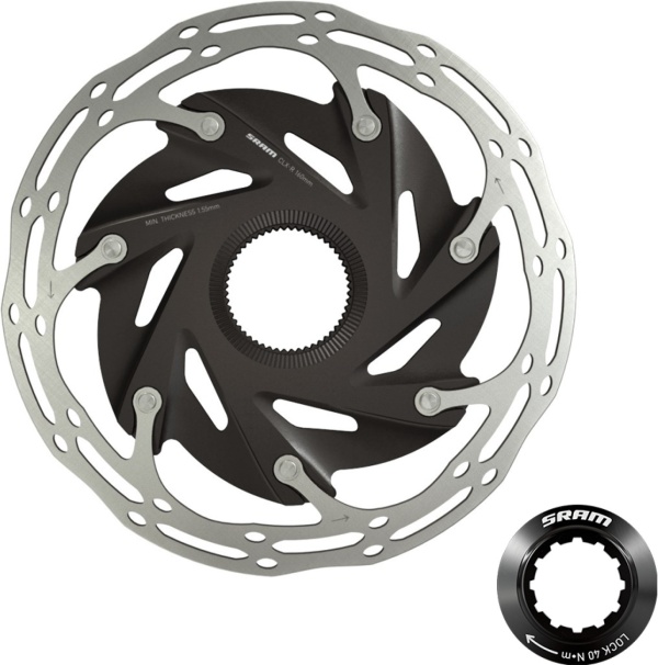 Rotor Centerline X Rounded, SRAM 140 mm Centerlock, lockring intern,